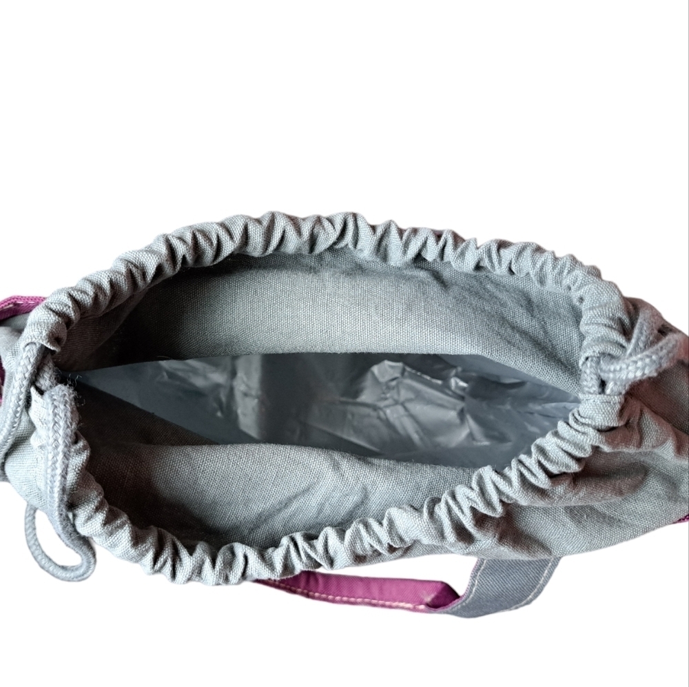LOCK N LOCK insulated lunch bag picnic tote drawstring shoulder strap coastal - Picture 2 of 5